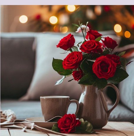 Roses on a table